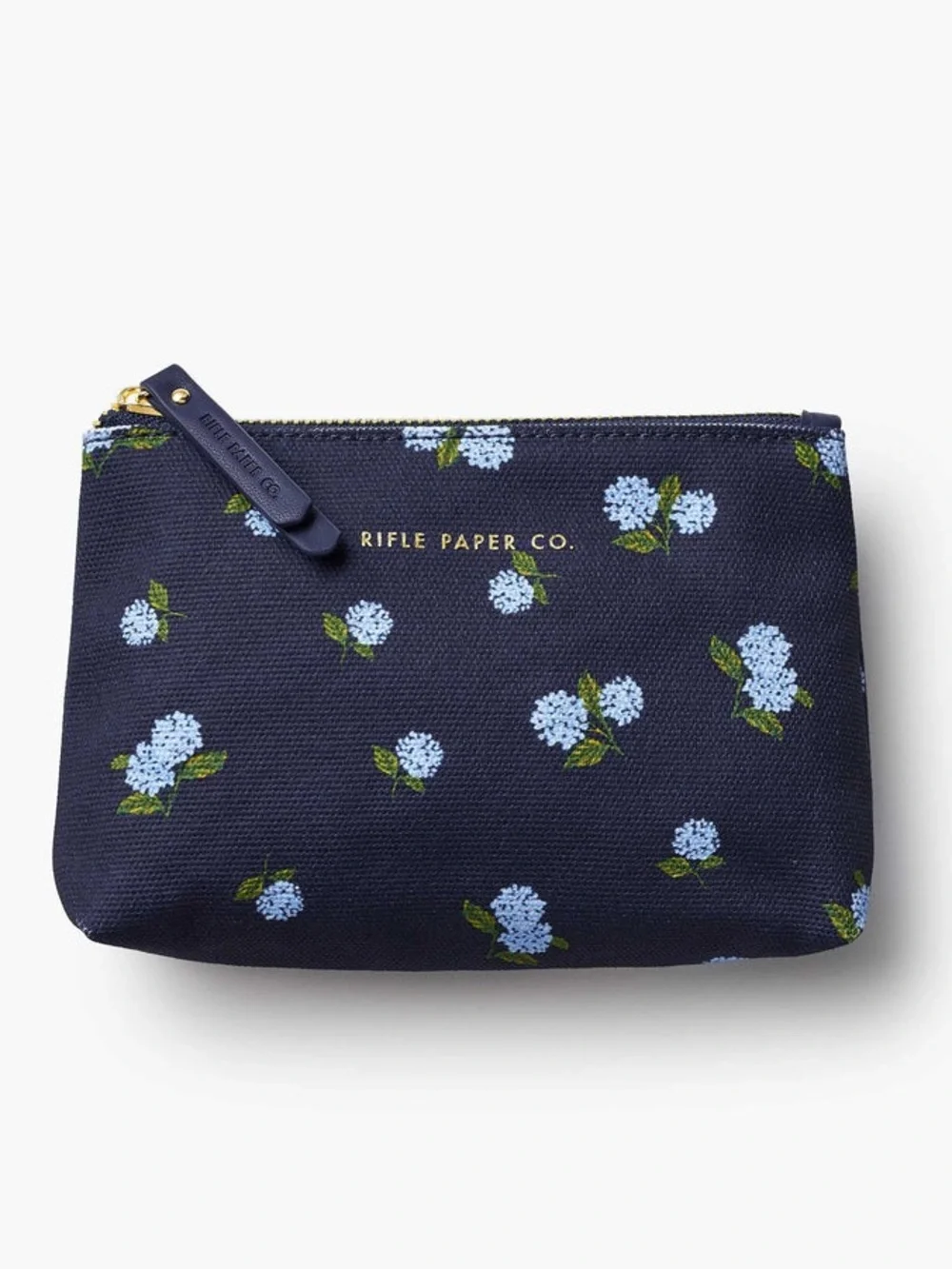 NWOT Rifle Paper Co. DITZY HYDRANGEA ZIPPERED POUCH